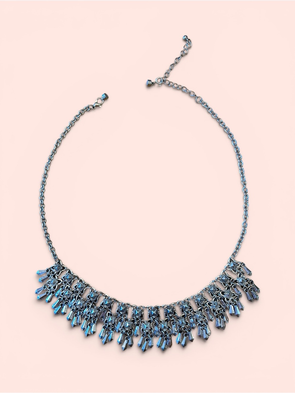 Racquella Women’s Silver Metal Statement Necklace